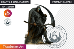 Halloween clipart, The grim reaper clipart, death skeleton Product Image 1