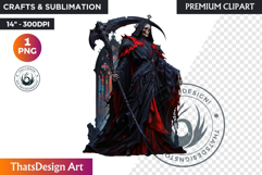 Halloween clipart, The grim reaper clipart, death skeleton Product Image 1