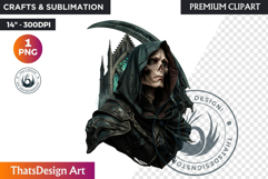 Halloween clipart, The grim reaper clipart, death skeleton Product Image 1