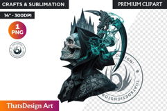 Halloween clipart, The grim reaper clipart, death skeleton Product Image 1