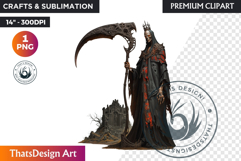 Halloween clipart, The grim reaper clipart, death skeleton Product Image 1