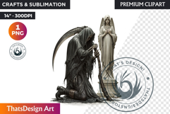 Halloween clipart, The grim reaper clipart, death skeleton Product Image 1