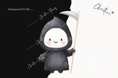 Cute Halloween Grim Reaper Clipart | Halloween PNG Product Image 2