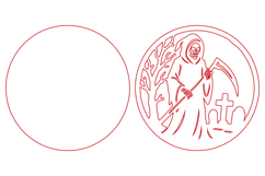 Grim Reaper in Graveyard Halloween Laser Cut SVG Product Image 2