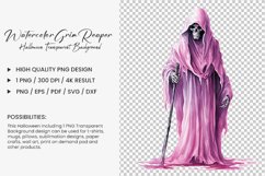 Grim Reaper watercolor sublimation 