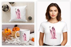 Grim Reaper watercolor sublimation design
