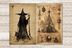 Grimoire Junk Journal Page, Gothic Printable Paper, GlamArtZhanna, Witch Ephemera, Spell Junk Journal Paper, Wiccan Scrapbook Kit, Digital Collage Sheet, Vintage Scrapbook Paper Bundle, Book Of Shadows , Occult Collage Sheet