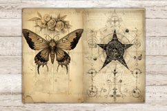 Grimoire Junk Journal Page, Gothic Printable Paper, GlamArtZhanna, Witch Ephemera, Spell Junk Journal Paper, Wiccan Scrapbook Kit, Digital Collage Sheet, Vintage Scrapbook Paper Bundle, Book Of Shadows , Occult Collage Sheet