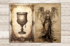 Grimoire Junk Journal Page, Gothic Printable Paper, GlamArtZhanna, Witch Ephemera, Spell Junk Journal Paper, Wiccan Scrapbook Kit, Digital Collage Sheet, Vintage Scrapbook Paper Bundle, Book Of Shadows , Occult Collage Sheet