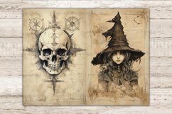 Grimoire Junk Journal Page, Gothic Printable Paper, GlamArtZhanna, Witch Ephemera, Spell Junk Journal Paper, Wiccan Scrapbook Kit, Digital Collage Sheet, Vintage Scrapbook Paper Bundle, Book Of Shadows , Occult Collage Sheet