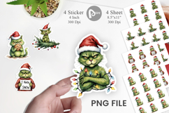 Grinchy Catsmas Sticker Product Image 1