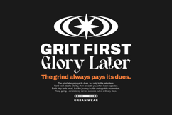 Grit First Urban Typography T-shirt Design Product Image 1