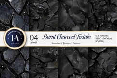 Gritty Burnt Charcoal Texture Digital Paper Product Image 1