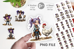 Cowgirl Chaos Sticker Product Image 1