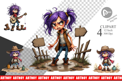 Cowgirl Chaos Clipart Product Image 1