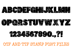 Gritty Distressed Stamp Font - Bold, Rustic Textured Display Product Image 2