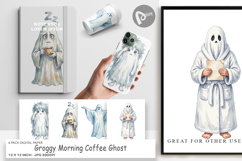Groggy Morning Coffee Ghost Digital Paper Product Image 1