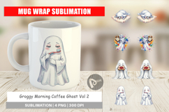 Groggy Morning Coffee Ghost Mug Wrap Product Image 1