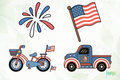 Groovy 4th of July clipart SVG Product Image 1