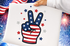 Groovy 4th Of July PNG, 4th Of July Sublimation Product Image 1