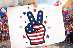 Groovy 4th Of July PNG, 4th Of July Sublimation Product Image 2