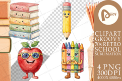 Groovy 70s School Mascot Sublimation Product Image 1