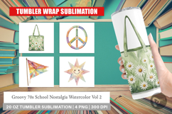Groovy 70s School Nostalgia Tumbler Product Image 1