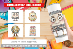 Groovy 70s School Supply Tumbler Product Image 1