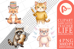 Groovy 70s Teacher Animal Sublimation Product Image 1