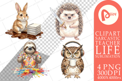 Groovy 70s Teacher Animal Sublimation Product Image 1