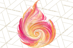 70s Abstract Shapes Clipart PNG Retro Psychedelic Elements Product Image 2