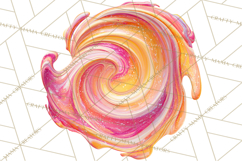 70s Abstract Shapes Clipart PNG Retro Psychedelic Elements Product Image 3