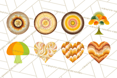 70s Abstract Shapes Clipart PNG Retro Psychedelic Elements Product Image 9