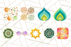 70s Abstract Shapes Clipart PNG Retro Psychedelic Elements Product Image 5