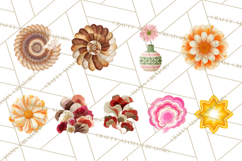 70s Abstract Shapes Clipart PNG Retro Psychedelic Elements Product Image 6