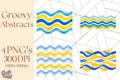 70s Abstract Shapes Clipart PNG Retro Psychedelic Elements Product Image 1