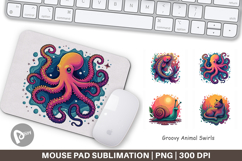 Mouse Pad Groovy Animal Swirls Product Image 1