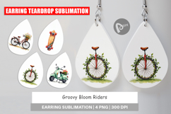 Groovy Bloom Riders 70s Earring Product Image 1