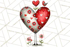 Groovy Retro Valentine Bug Clipart PNG, 70s Love Clip Art Product Image 2