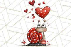 Groovy Retro Valentine Bug Clipart PNG, 70s Love Clip Art Product Image 2