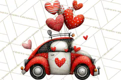 Groovy Retro Valentine Bug Clipart PNG, 70s Love Clip Art Product Image 3