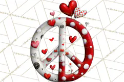 Groovy Retro Valentine Bug Clipart PNG, 70s Love Clip Art Product Image 5