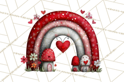 Groovy Retro Valentine Bug Clipart PNG, 70s Love Clip Art Product Image 4