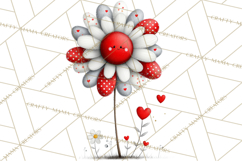 Groovy Retro Valentine Bug Clipart PNG, 70s Love Clip Art Product Image 5