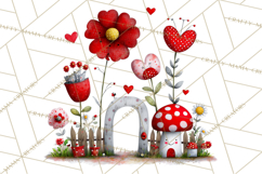 Groovy Retro Valentine Bug Clipart PNG, 70s Love Clip Art Product Image 2