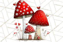 Groovy Retro Valentine Bug Clipart PNG, 70s Love Clip Art Product Image 3