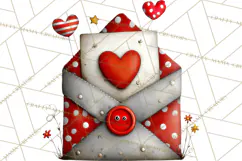 Groovy Retro Valentine Bug Clipart PNG, 70s Love Clip Art Product Image 3