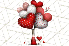 Groovy Retro Valentine Bug Clipart PNG, 70s Love Clip Art Product Image 4