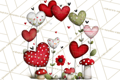 Groovy Retro Valentine Bug Clipart PNG, 70s Love Clip Art Product Image 5