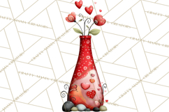 Groovy Retro Valentine Bug Clipart PNG, 70s Love Clip Art Product Image 3